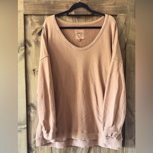 Aerie Tan Oversized Sweatshirt